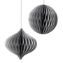 Broste Copenhagen - Christmas Mix Deko-Anhänger, Ø 13 x H 13 cm, silber (2er-Set)