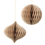 Broste Copenhagen - Christmas Mix Deko-Anhänger, Ø 13 x H 13 cm, natural brown (2er-Set)