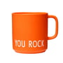 Design Letters - AJ Favourite Porzellan Becher mit Henkel, You Rock / orange