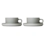 Blomus - Pilar Teetasse mit Untertasse, mirage grau (4-tlg.)
