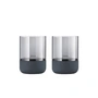 Blomus - Calma Windlicht, Ø 7 cm, rauch / stahlgrau (2er-Set)
