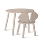Nofred - Mouse Toddler Set (Stuhl und Tisch), Birke beige lackiert