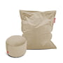 Fatboy - Original Slim Sitzsack Velvet inkl. Point Pouf Velvet, camel