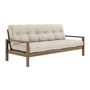 Karup - Knob Schlafsofa 130 x 190 cm, Kiefer carobbraun / beige (747)