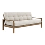 Karup - Knob Schlafsofa 130 x 190 cm, Kiefer carobbraun / ivory (510)
