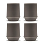 Serax - Dune Becher by Kelly Wearstler, Slate / braun (4er-Set)