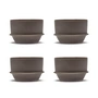 Serax - Dune Kaffeetasse by Kelly Wearstler, Slate / braun (4er-Set)