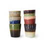 HKliving - 70's Kaffeebecher, 180 ml, grounding (6er-Set)
