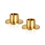 ester & erik - Kerzenhalter für Spitzkerzen, ⌀ 4 cm, gold / matt (2er-Set)