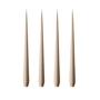 ester & erik - Spitzkerze, 24 cm, No. 18, nougat note / matt (4er-Set)