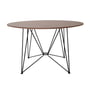 Acapulco Design - The Ring Table, H 74 x Ø 120 cm, Nussbaum Furnier / schwarz