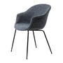 Gubi - Bat Dining Stuhl Vollpolsterung (Conic Base), schwarz / Around Bouclé (023)