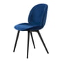 Gubi - Beetle Dining Chair Vollpolsterung (Plastic Base), Schwarz / Dedar Sunday (003)