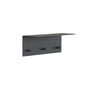 Frost - Unu Wandgarderobe 40 x 15 x 15 cm, schwarz matt / schwarz poliert