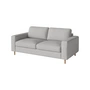 Bolia - Scandinavia 2-Sitzer Sofa, Eiche geölt / Nantes hellgrau