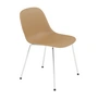 Muuto - Fiber Side Chair Tube Base, Chrom / ocker recycled