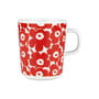 Marimekko - Oiva Pikkuinen Unikko Becher mit Henkel 250 ml, weiß / rot (60th Anniversary Collection)