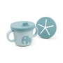 Done by Deer - Foodie Snack & Trinkbecher Set, Elphee, blau (2er-Set)