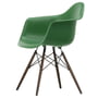 Vitra - Eames Plastic Armchair DAW RE, Ahorn dunkel / smaragd (Filzgleiter basic dark)
