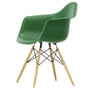 Vitra - Eames Plastic Armchair DAW RE, Ahorn gelblich / smaragd (Filzgleiter basic dark)