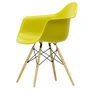 Vitra - Eames Plastic Armchair DAW RE, Ahorn gelblich / senf (Filzgleiter basic dark)