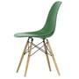 Vitra - Eames Plastic Side Chair DSW RE, Esche honigfarben / smaragd (Filzgleiter basic dark)