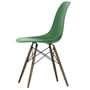 Vitra - Eames Plastic Side Chair DSW RE, Ahorn dunkel / smaragd (Filzgleiter basic dark)