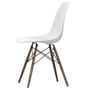 Vitra - Eames Plastic Side Chair DSW RE, Ahorn dunkel / baumwollweiß (Filzgleiter basic dark)