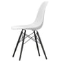 Vitra - Eames Plastic Side Chair DSW RE, Ahorn schwarz / baumwollweiß (Filzgleiter basic dark)