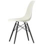 Vitra - Eames Plastic Side Chair DSW RE, Ahorn schwarz / kieselstein (Filzgleiter basic dark)