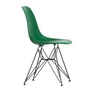 Vitra - Eames Plastic Side Chair DSR RE, basic dark / smaragd (Filzgleiter basic dark)