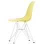 Vitra - Eames Plastic Side Chair DSR RE, weiß / citron (Filzgleiter basic dark)