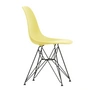 Vitra - Eames Plastic Side Chair DSR RE, basic dark / citron (Filzgleiter basic dark)