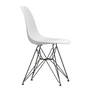 Vitra - Eames Plastic Side Chair DSR RE, basic dark / baumwollweiß (Filzgleiter basic dark)