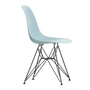 Vitra - Eames Plastic Side Chair DSR RE, basic dark / eisgrau (Filzgleiter basic dark)