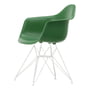 Vitra - Eames Plastic Armchair DAR RE, weiß / smaragd (Filzgleiter basic dark)