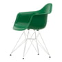 Vitra - Eames Plastic Armchair DAR RE, weiß / smaragd (Filzgleiter basic dark)