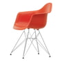 Vitra - Eames Plastic Armchair DAR RE, verchromt / poppy red (Filzgleiter basic dark)