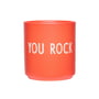 Design Letters - AJ Favourite Porzellan Becher, You Rock / red