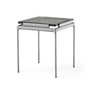 &Tradition - Sett Side Table LN11, Gussglas geräuchert / Chrom dunkel
