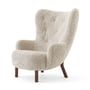 &Tradition - Petra Lounge Chair VB3, High Back, Walnuss geölt / Schafsfell Moonlight