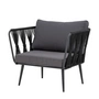 Bloomingville - Pavone Outdoor Lounge Sessel, schwarz