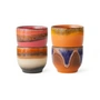 Hkliving - 70's Café Becher rund 195 ml, java (4er-Set)