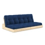 Karup - Base Schlafsofa, Kiefer klar lackiert / royal blue