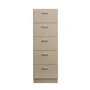 String - Relief Kommode mit Sockel, hoch, 41 x 41 x 115 cm, beige