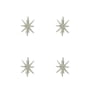 House Doctor - Spike Ornament, Ø 7,5 cm, silber (4er-Set)