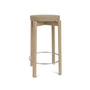 Audo - Passage Barhocker, H 66 cm Ø 33 cm, Eiche natur / beige (Stoff Audo Bouclé 02)