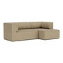 Audo - Eave 96 2-Sitzer Sofa, Eckmodul rechts, Bouclé 02, beige