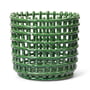 ferm Living - Keramik Korb, groß, emerald green