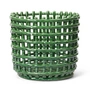 Ferm Living - Keramik Korb, groß, emerald green